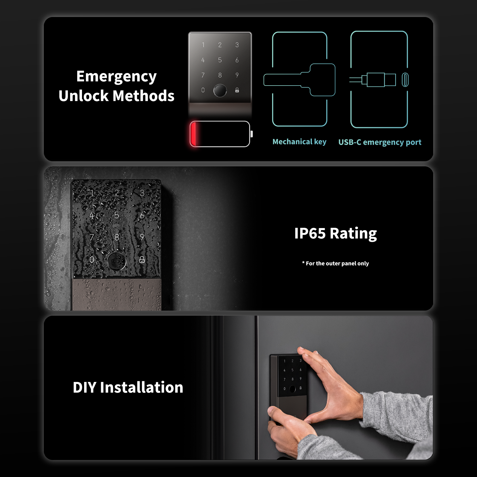 Aqara Smart Lock U100 with M100 Hub Kit (Silver)